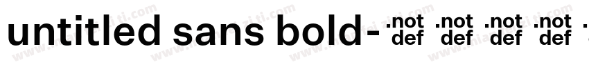 untitled sans bold字体转换